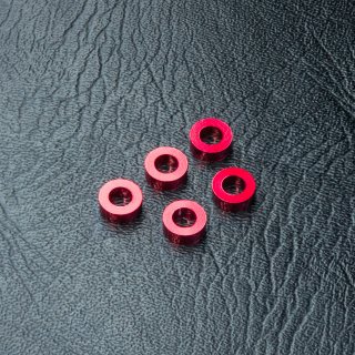 Beilagscheibe Alu 3x5.5x2.0mm rot (5 Stück)