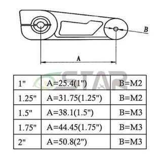 CNC Aluminium 44,5 mm Servo-Arm Kompatibel mit 25T Futaba
