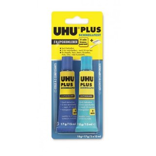 UHU plus schnellfest 2-K-Epoxidharzkleber / 35 Gramm